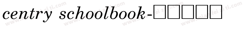centry schoolbook字体转换